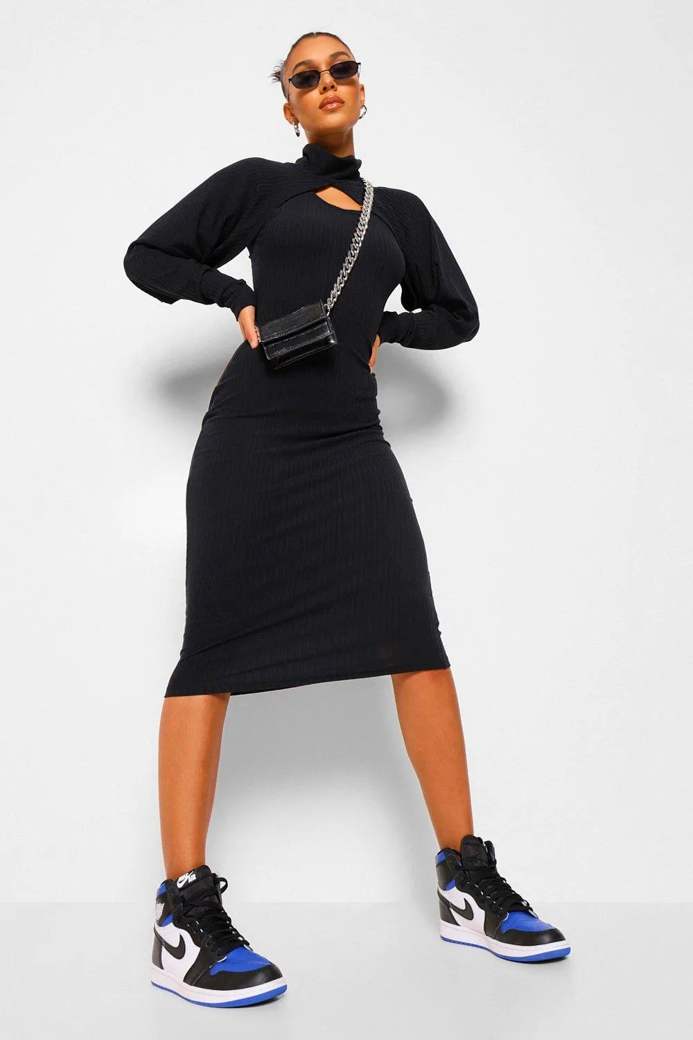 2In1 Turtleneck and Midi Dress