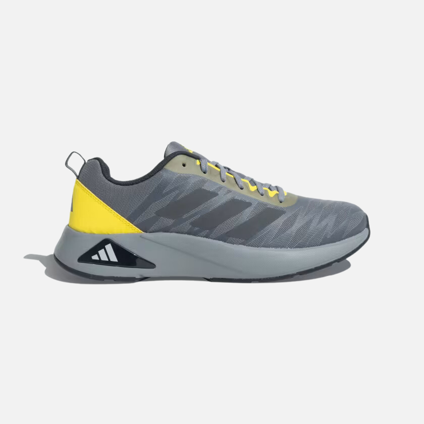 Adidas Flaash Run Men's Running Shoes - Medium Lead / Grey Six / Impact Yellow.