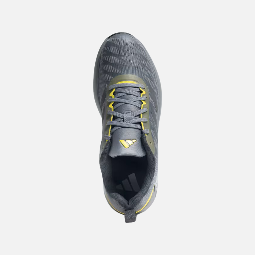 Adidas Flaash Run Men's Running Shoes - Medium Lead / Grey Six / Impact Yellow.