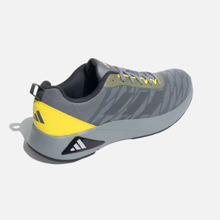 Adidas Flaash Run Men's Running Shoes - Medium Lead / Grey Six / Impact Yellow.