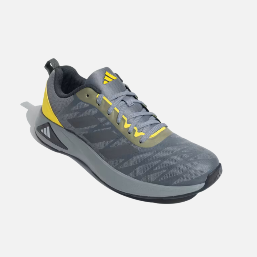 Adidas Flaash Run Men's Running Shoes - Medium Lead / Grey Six / Impact Yellow.