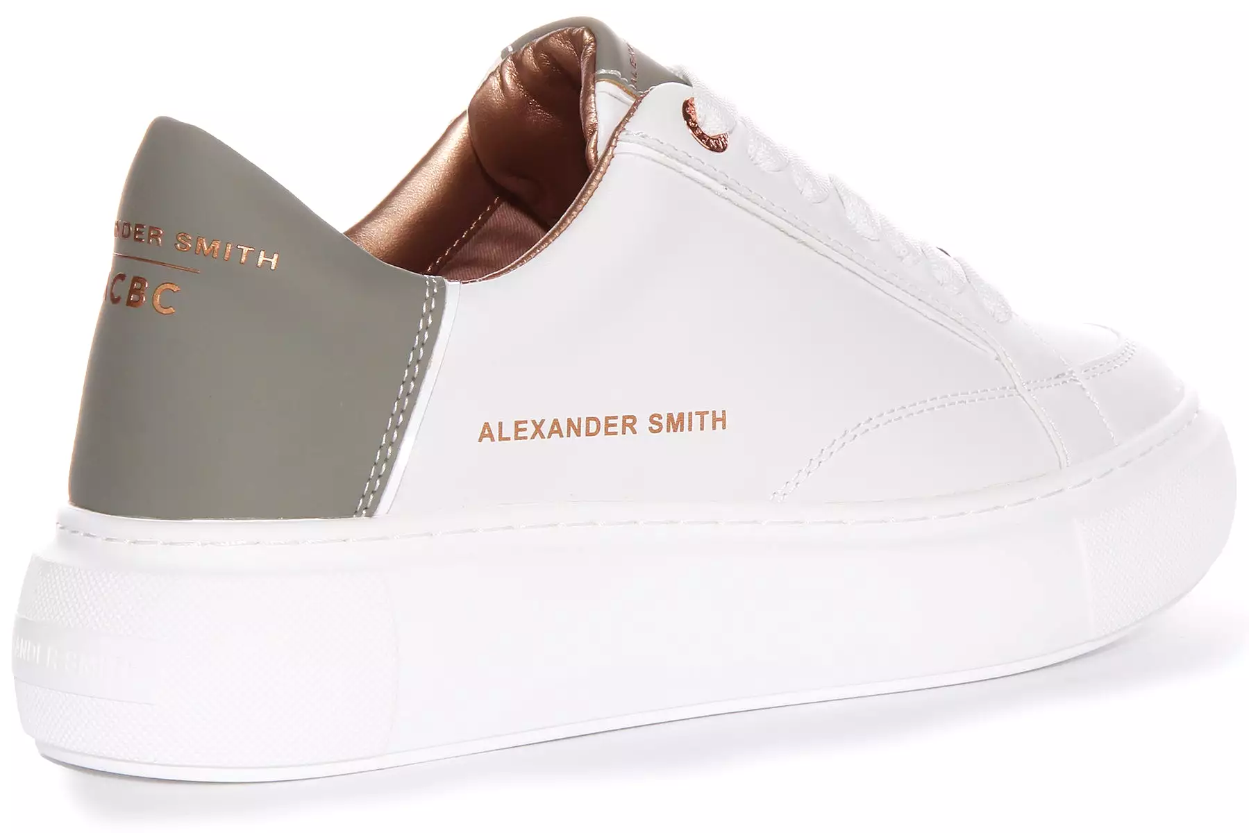 Alexander Smith Women's Platform Trainers White Green