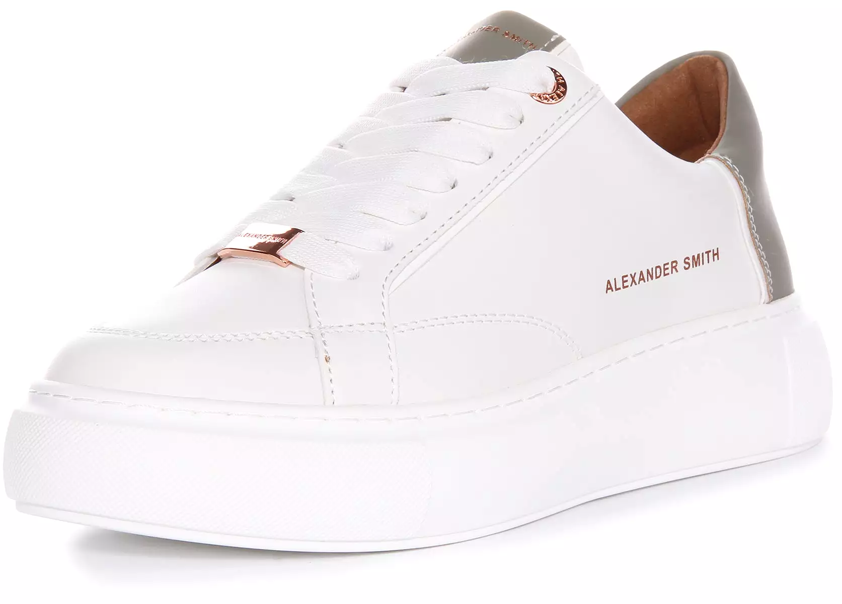 Alexander Smith Women's Platform Trainers White Green