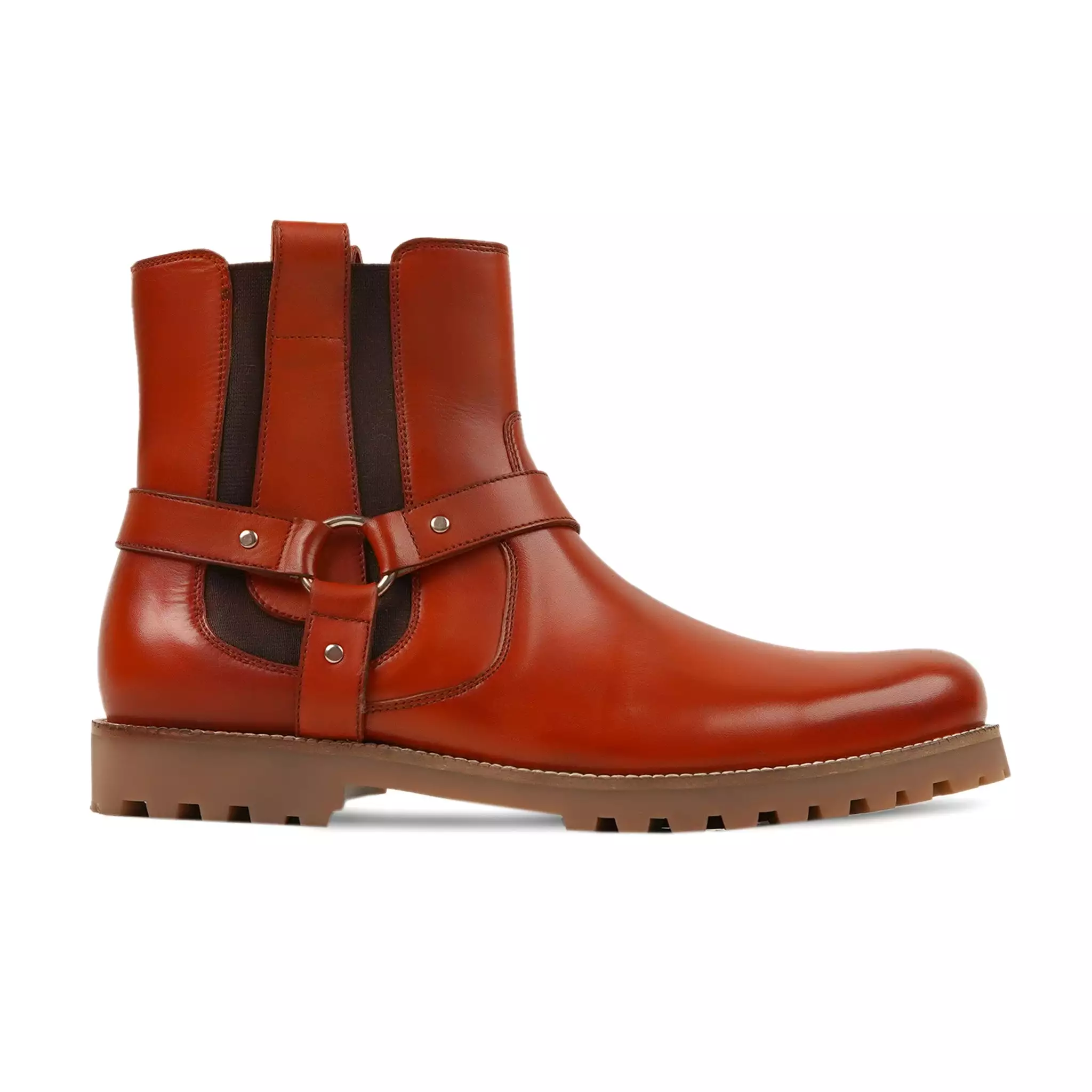 Anka - Orange Tan Calf Leather Jodhpur Boot for Men