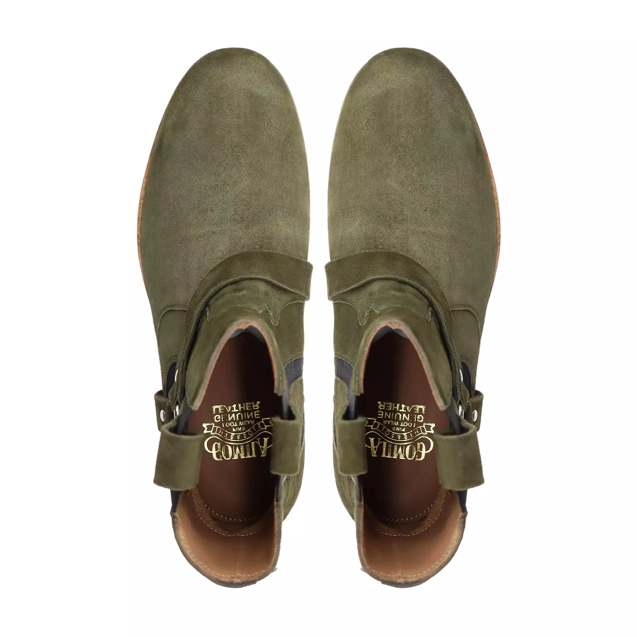 Ansfe - Green Kid Suede Jodhpur Boot - Men's Collection