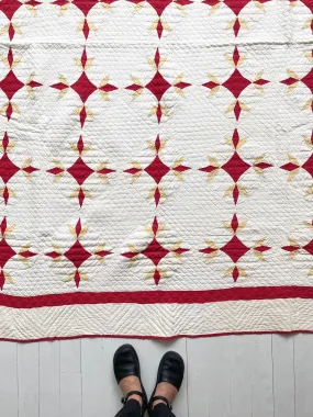 Vintage 1880s Turkey Tracks Quilt