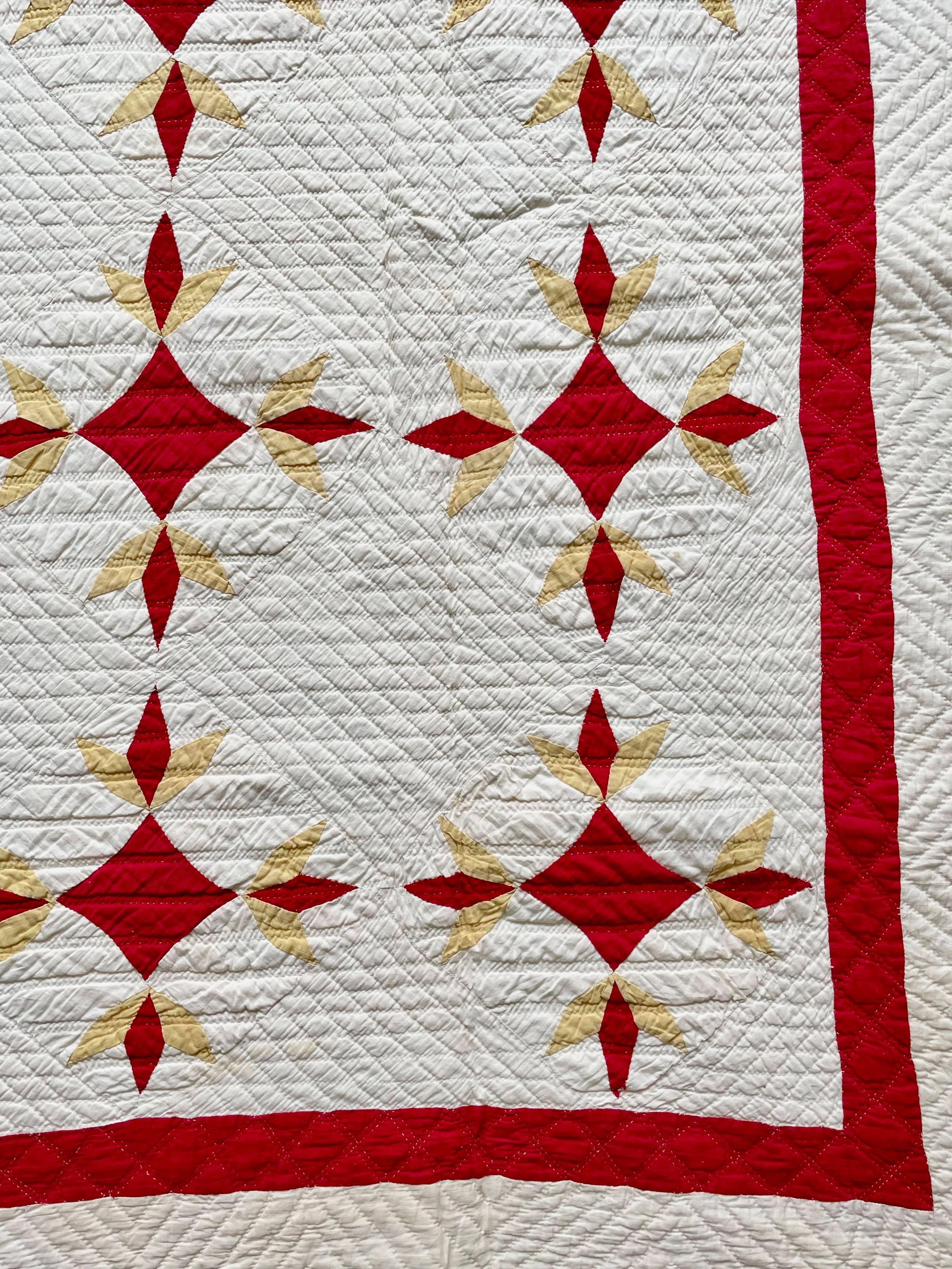 Vintage 1880s Turkey Tracks Quilt