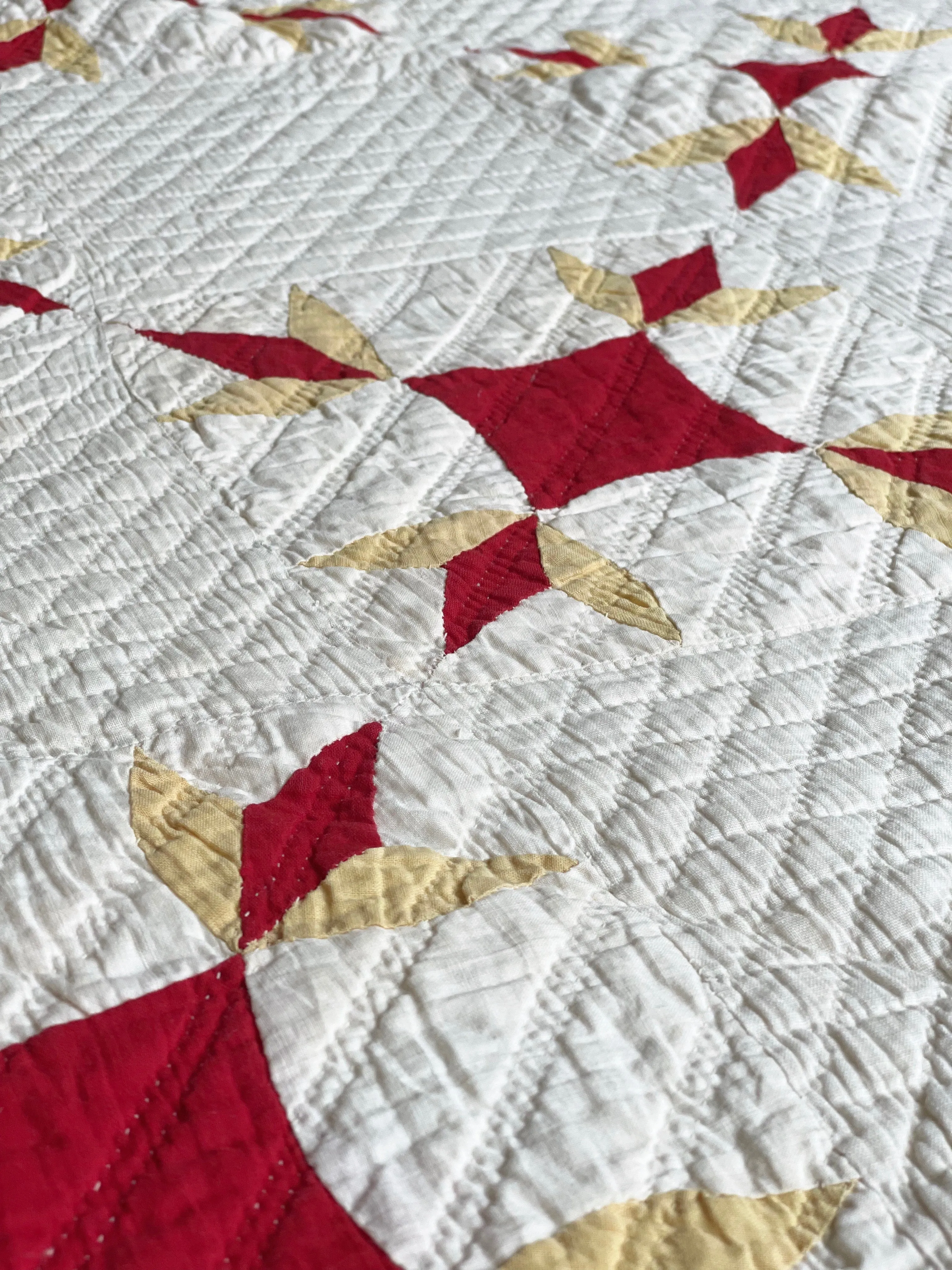 Vintage 1880s Turkey Tracks Quilt