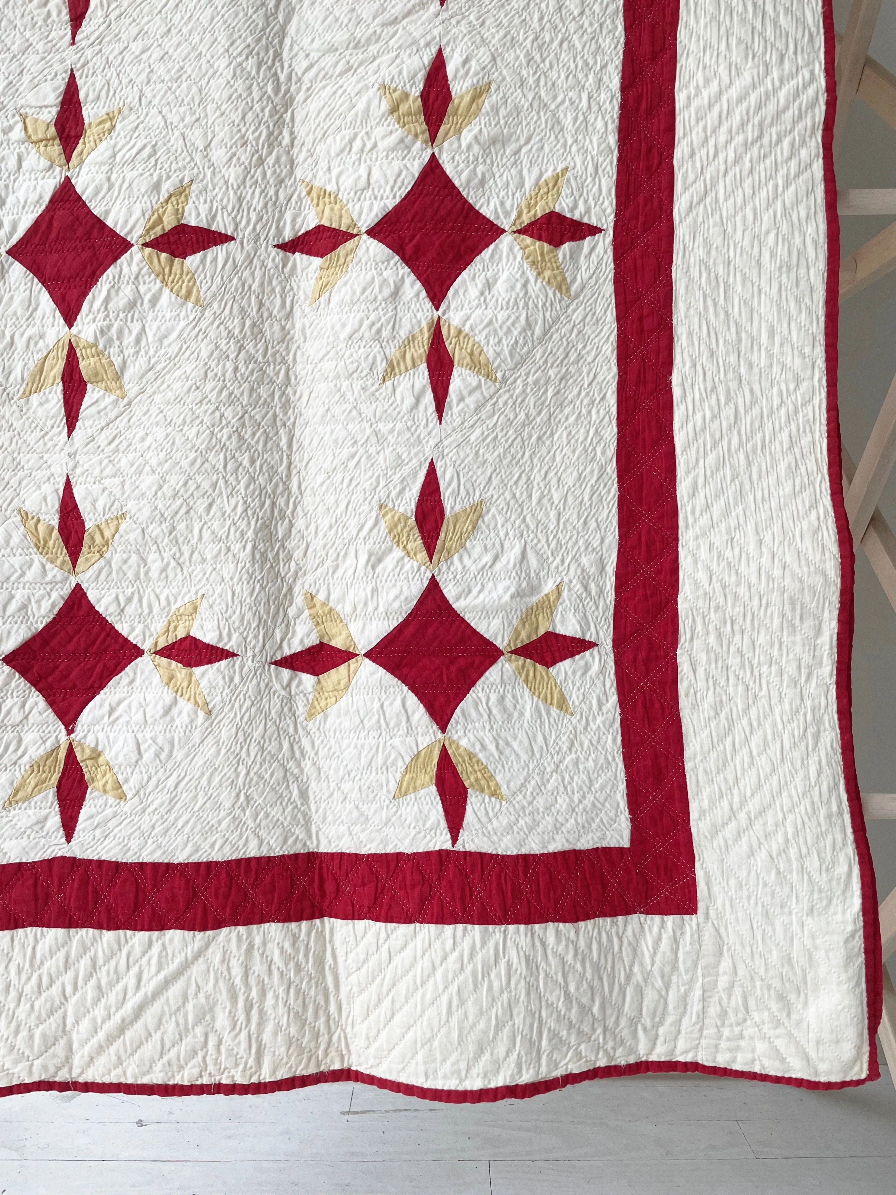 Vintage 1880s Turkey Tracks Quilt