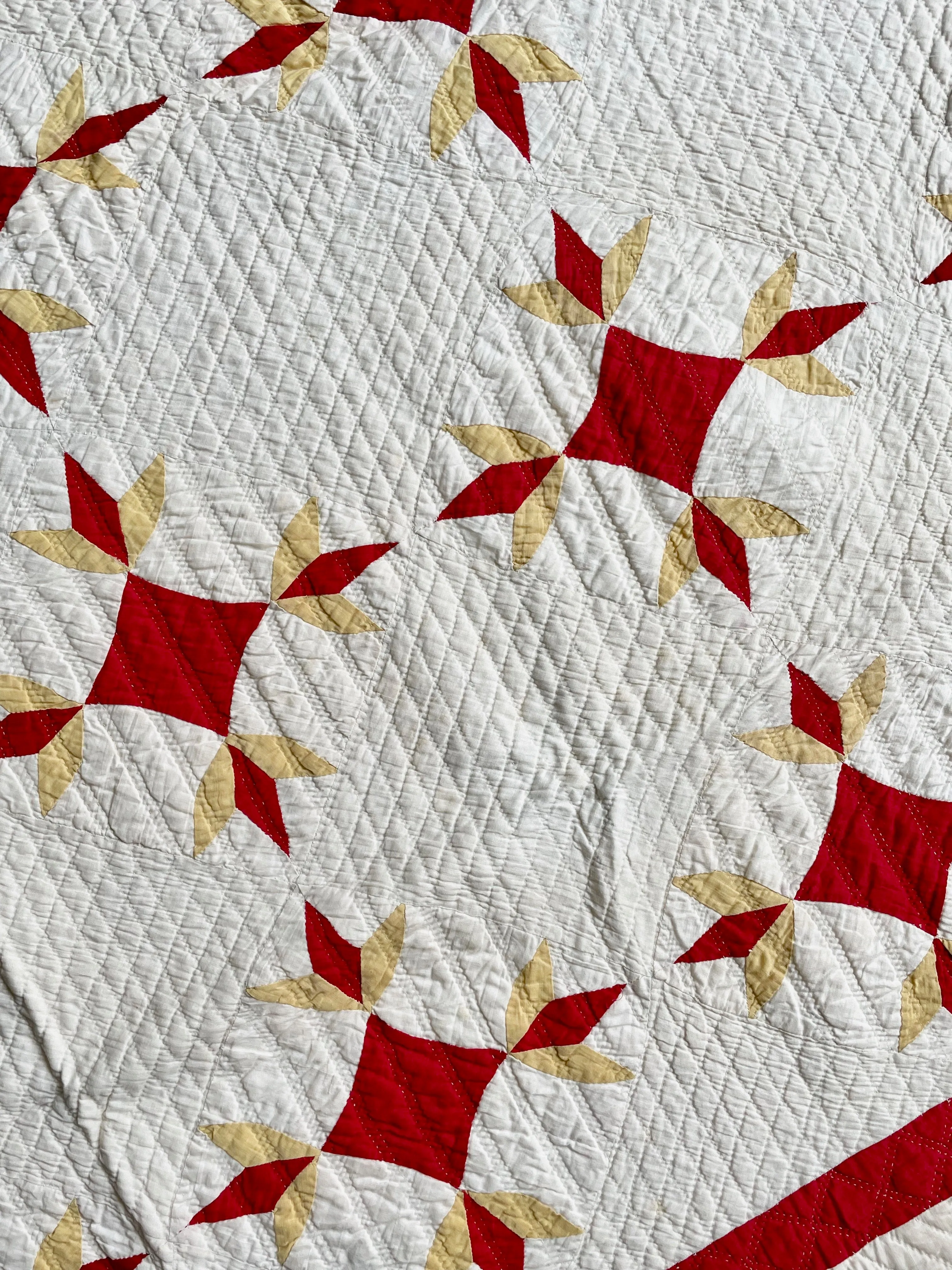 Vintage 1880s Turkey Tracks Quilt