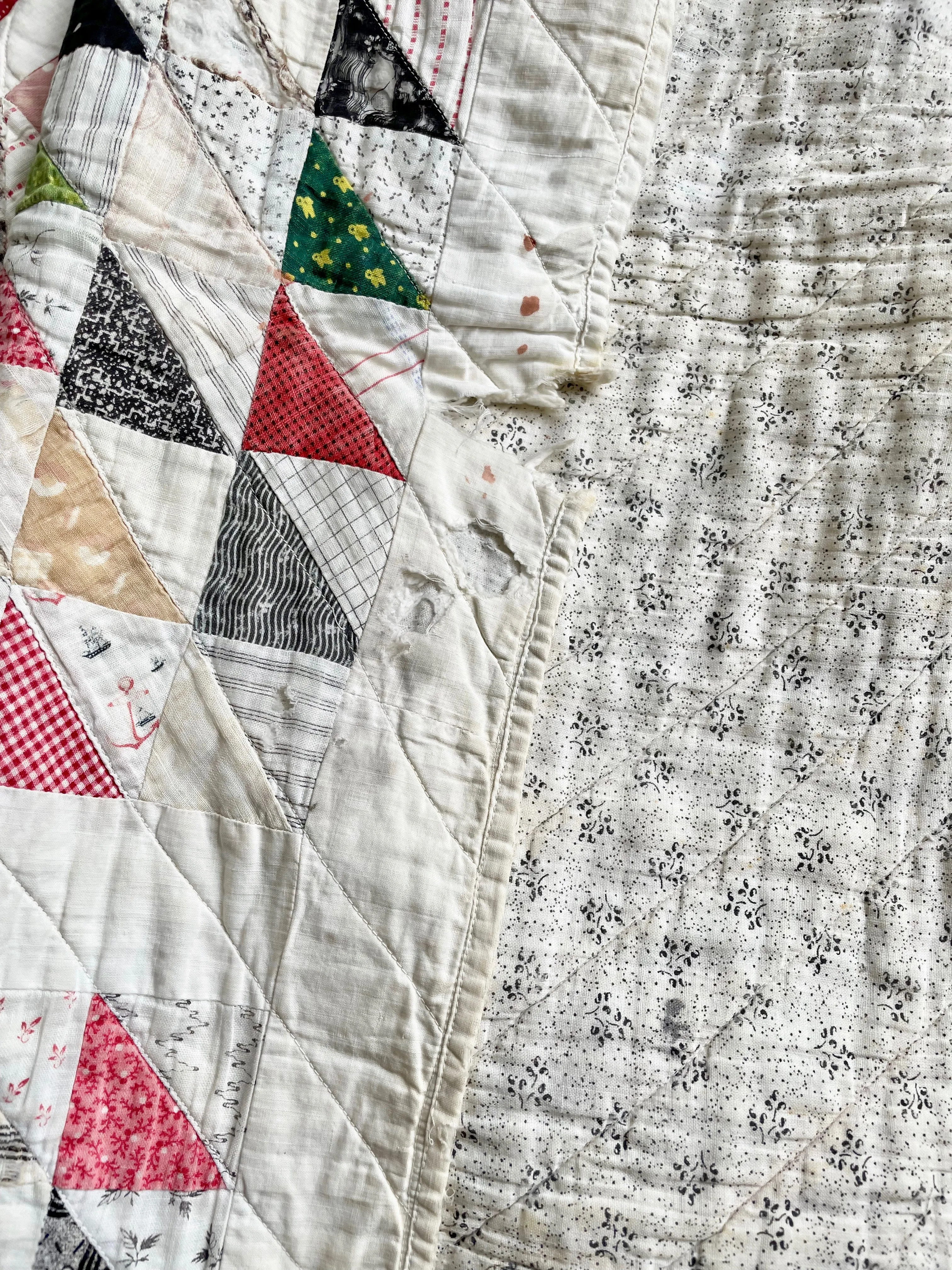 Vintage Triangle Blocks Quilt