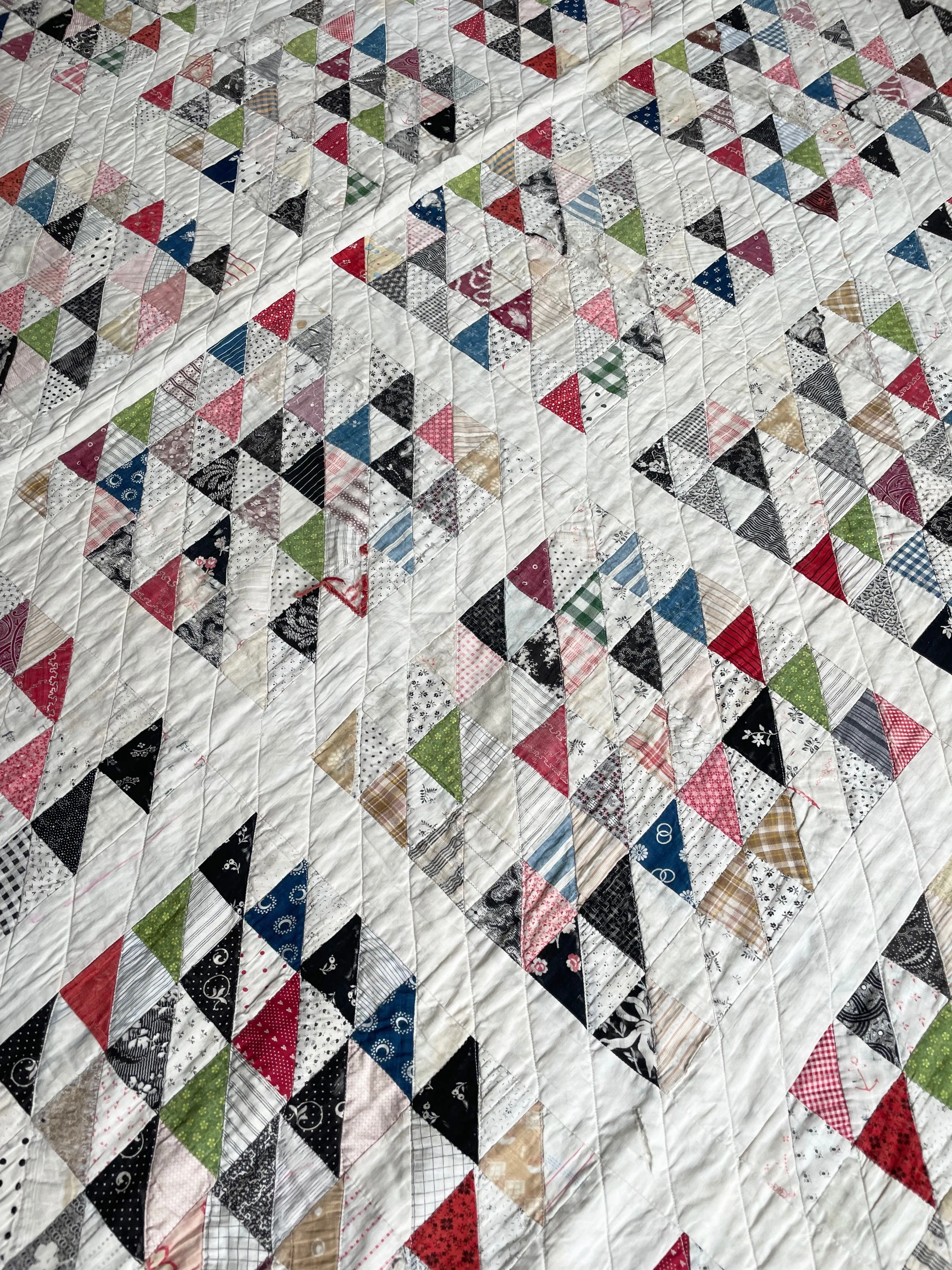 Vintage Triangle Blocks Quilt