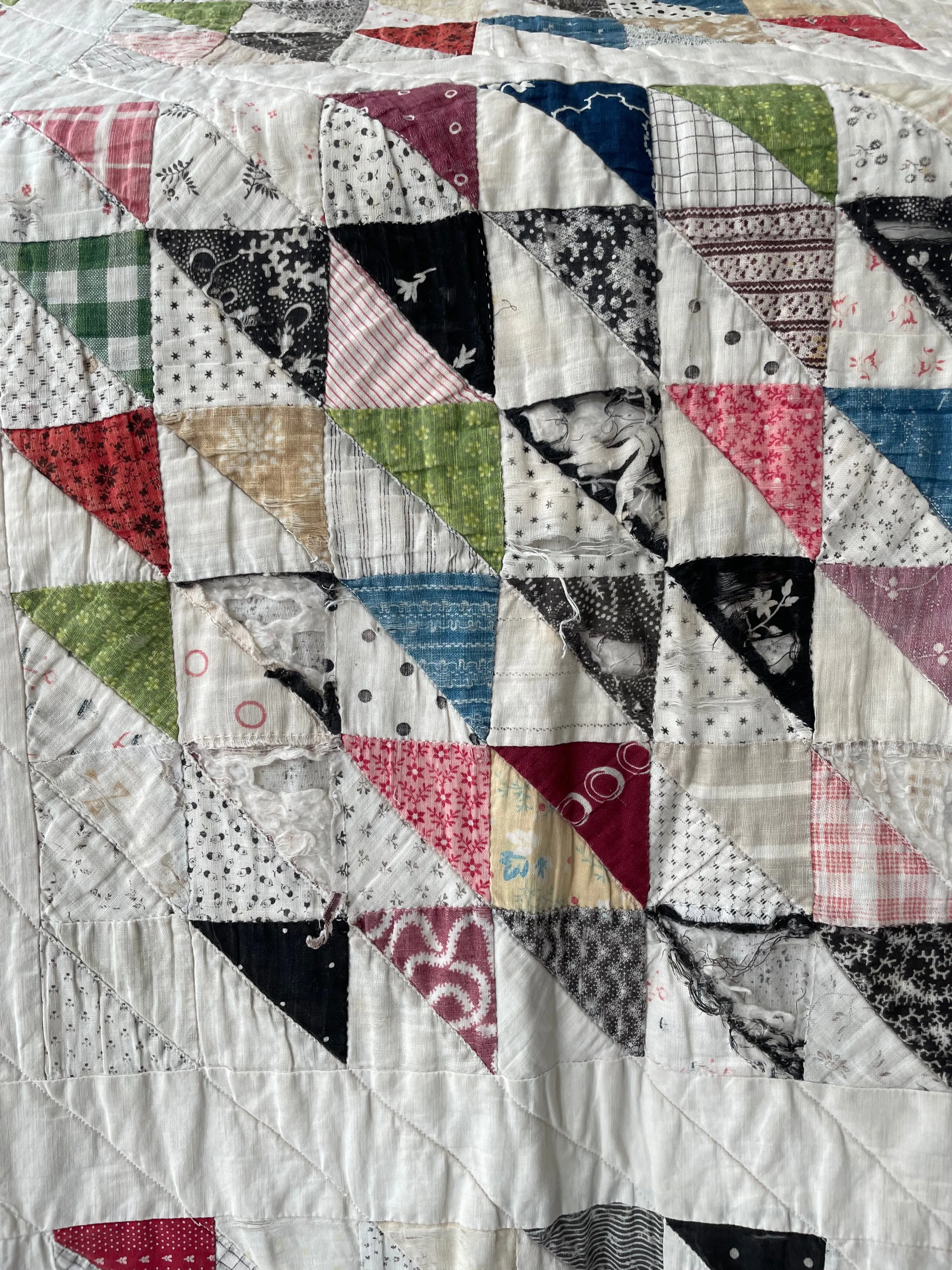 Vintage Triangle Blocks Quilt