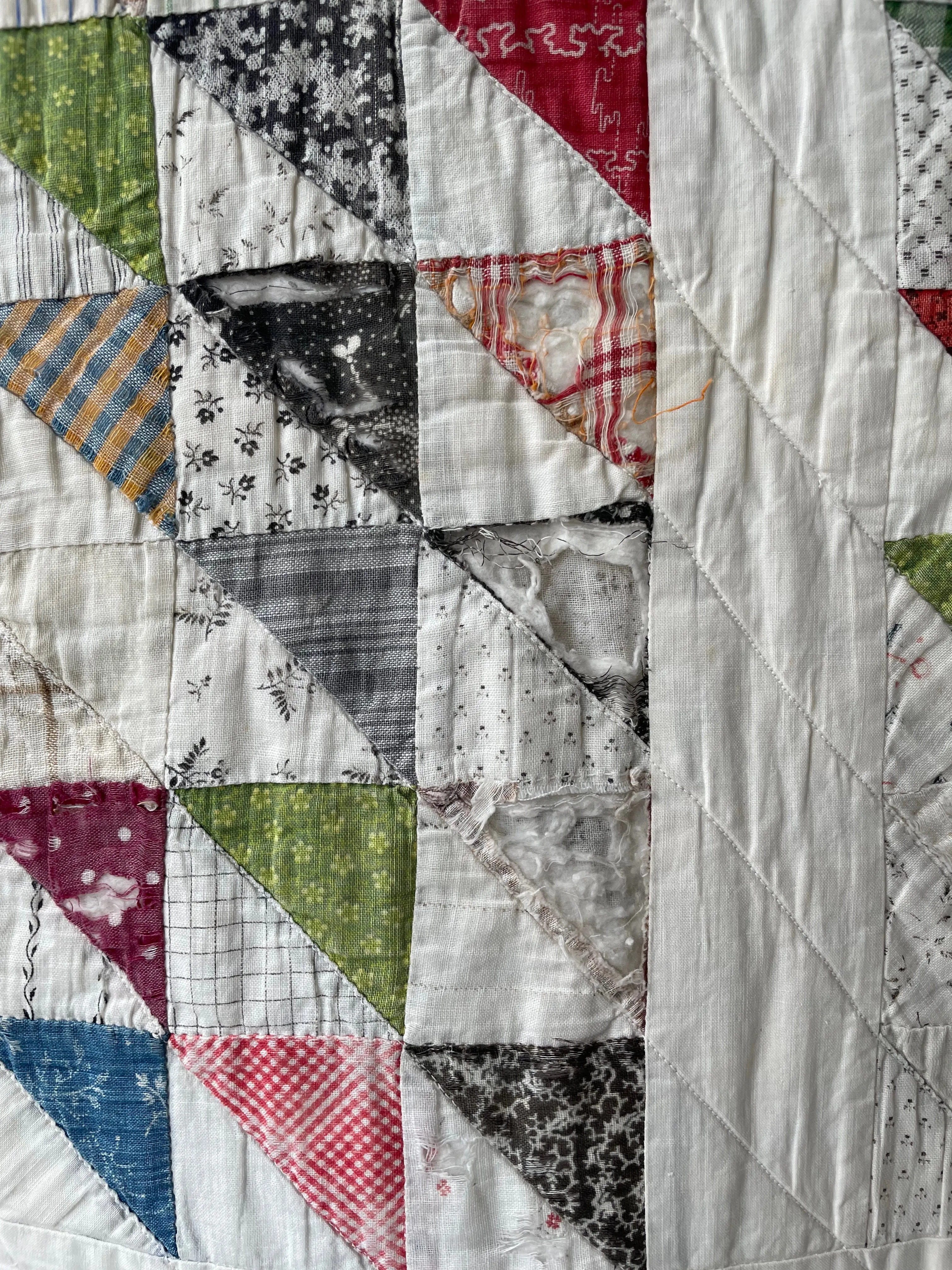 Vintage Triangle Blocks Quilt