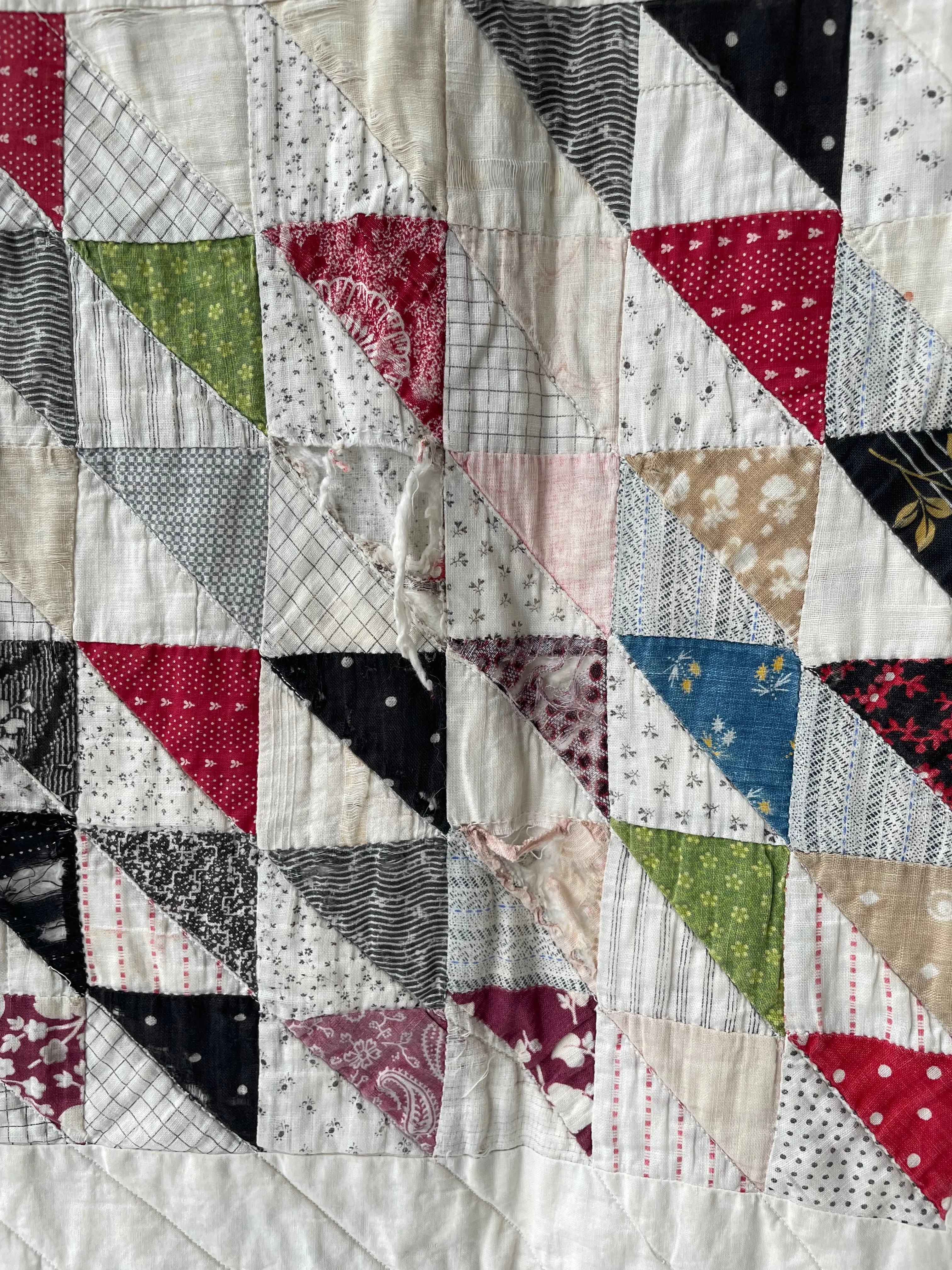 Vintage Triangle Blocks Quilt