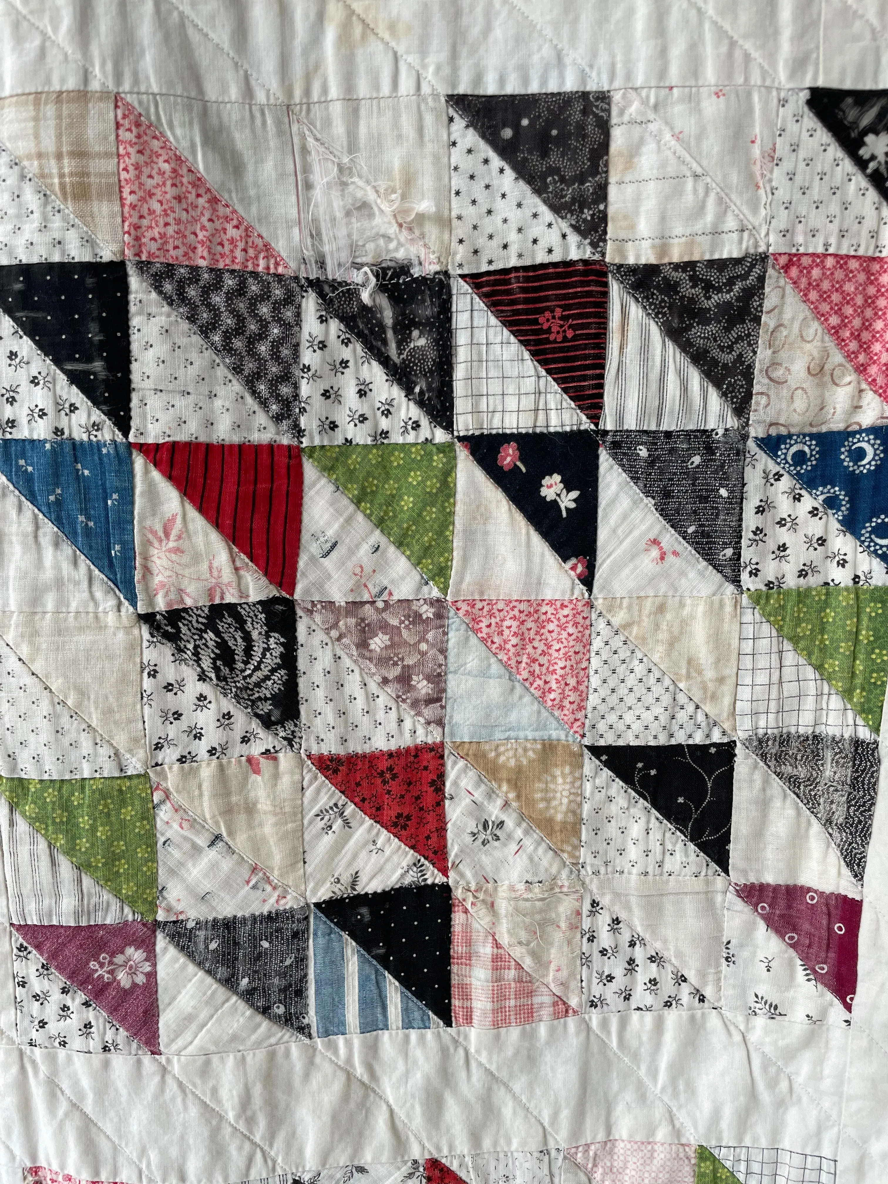 Vintage Triangle Blocks Quilt