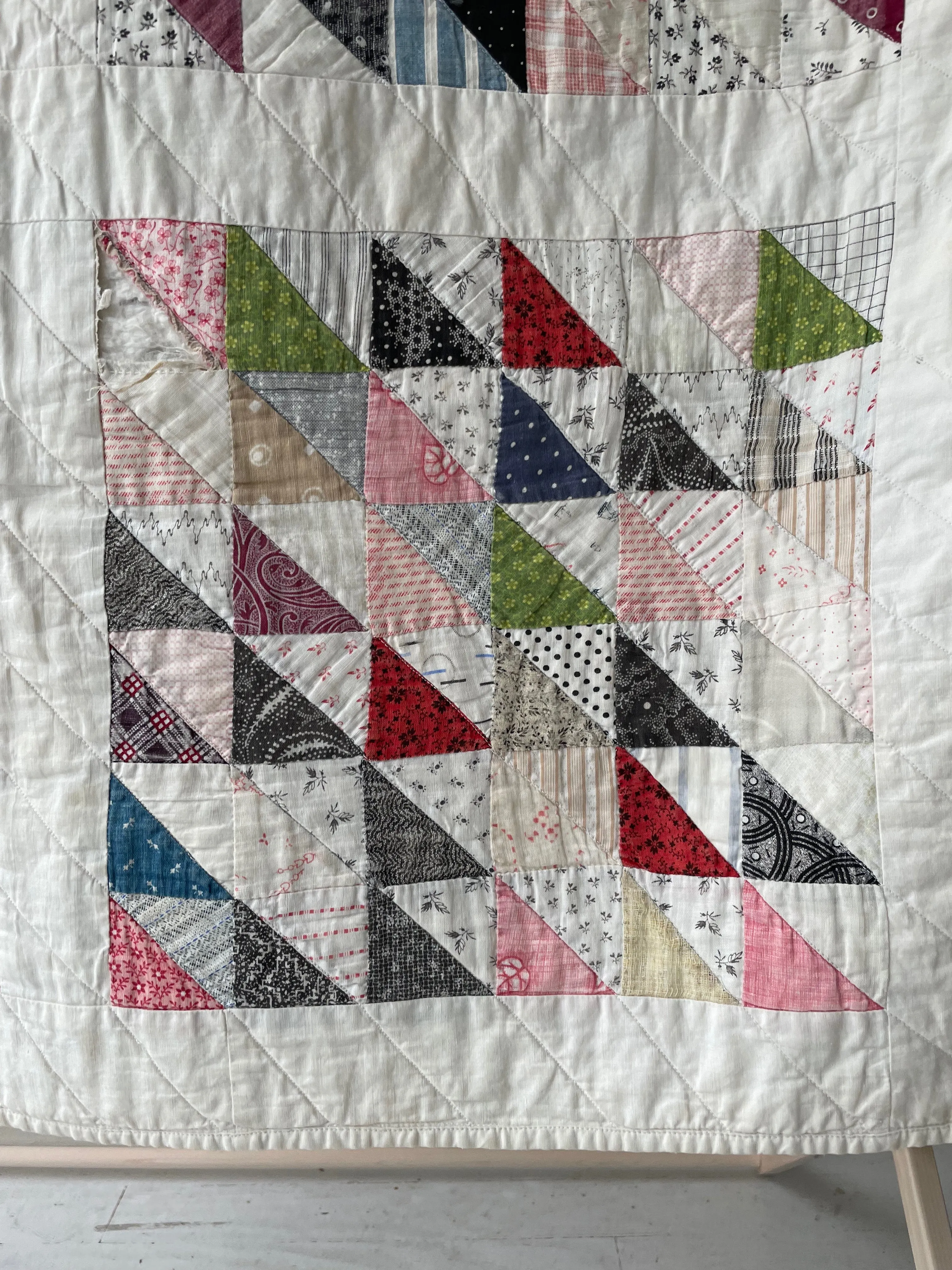 Vintage Triangle Blocks Quilt