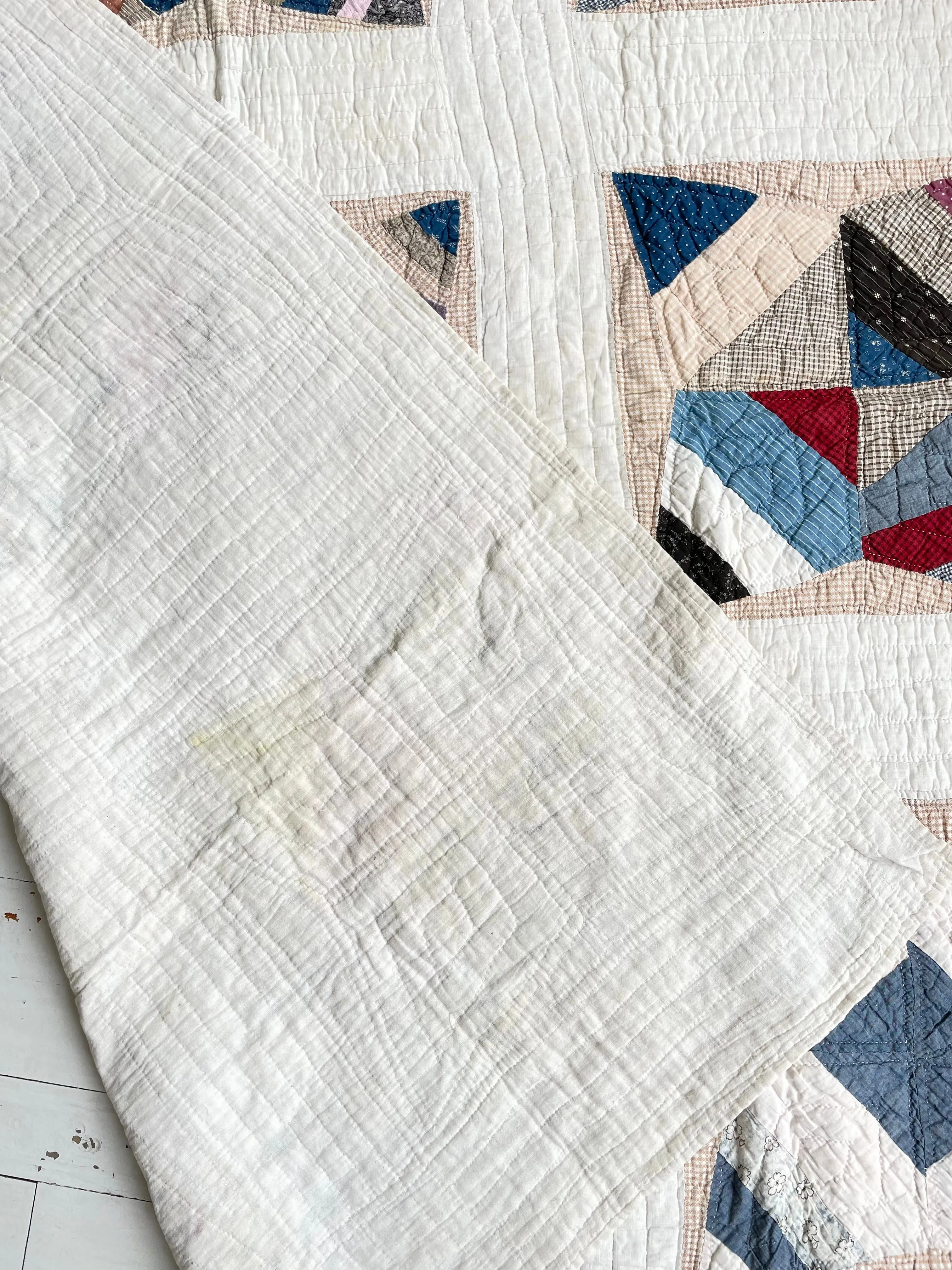 Exquisite Antique World Without End Quilt