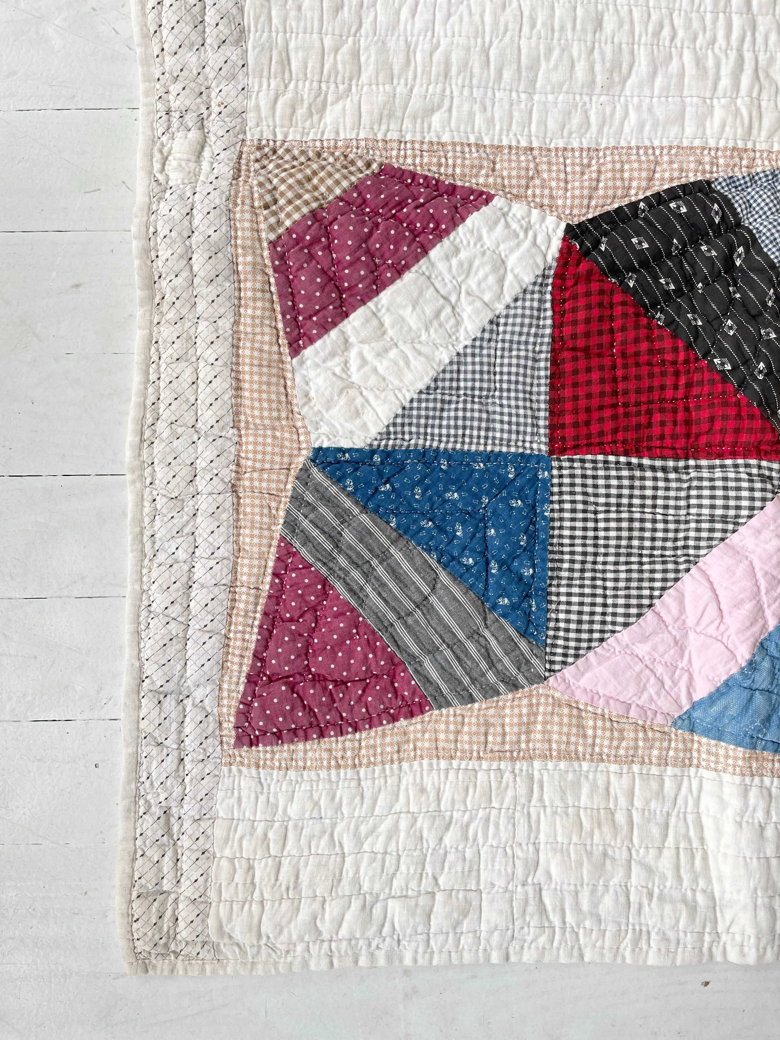 Exquisite Antique World Without End Quilt