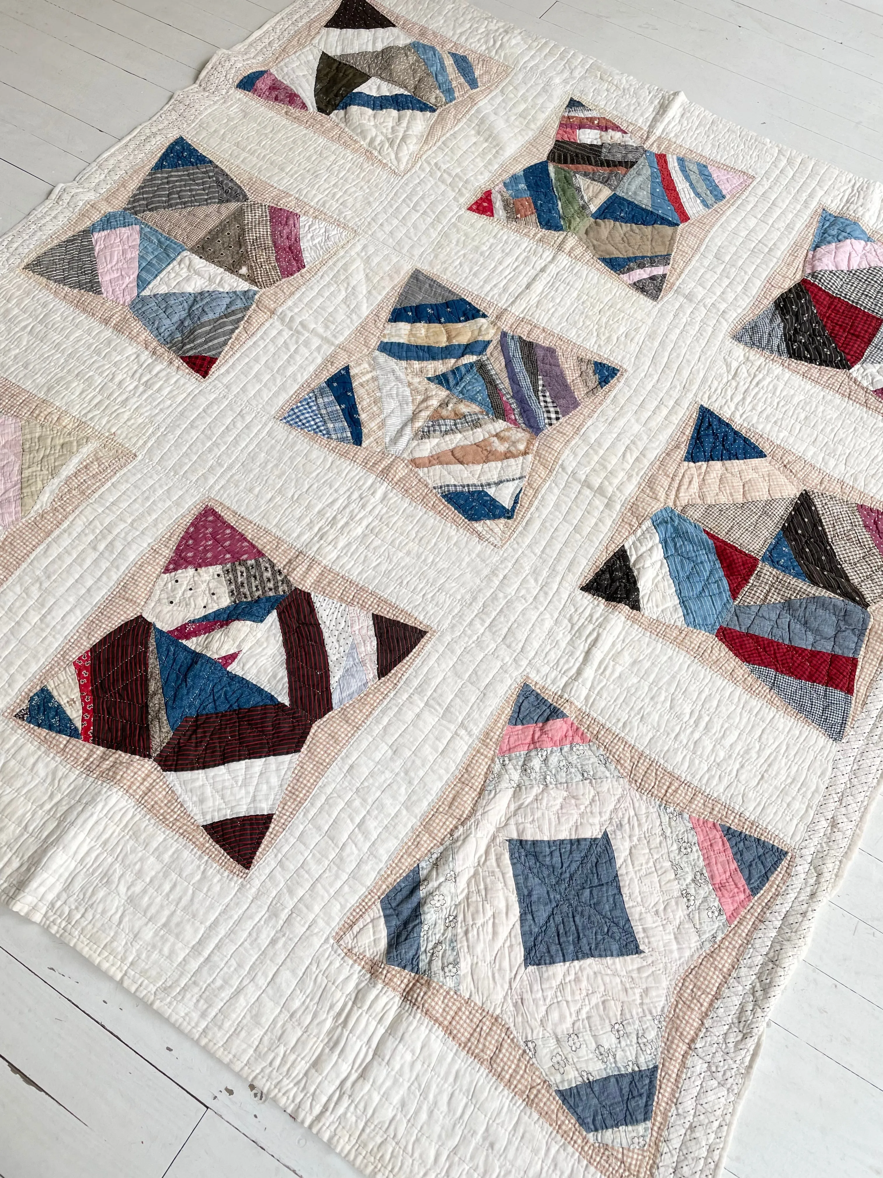 Exquisite Antique World Without End Quilt