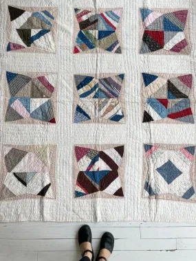 Exquisite Antique World Without End Quilt