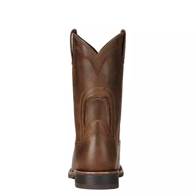 Ariat Dura Roper Western Boots for Men - Distressed Brown | Shop Now