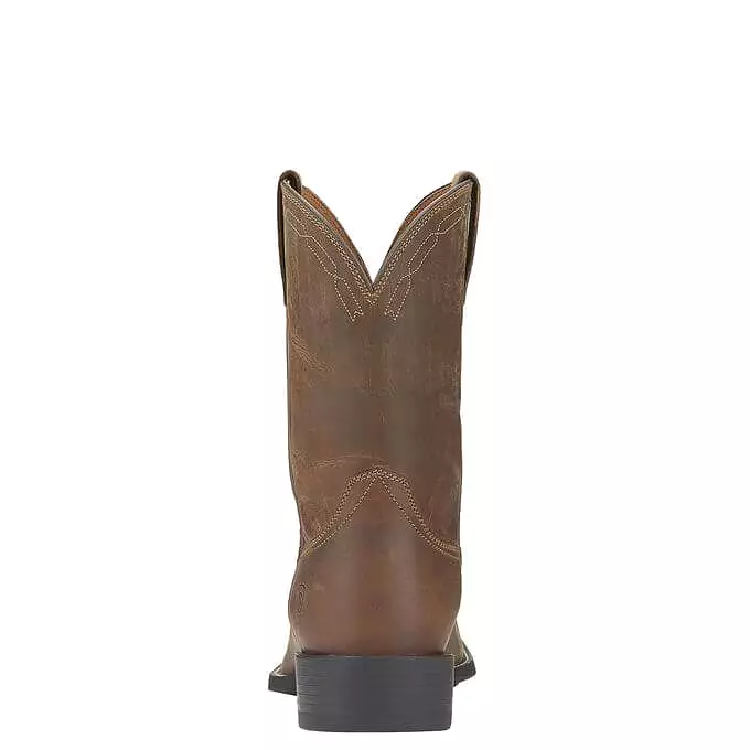 Ariat Heritage Roper Wide Square Toe Western Boots for Men.