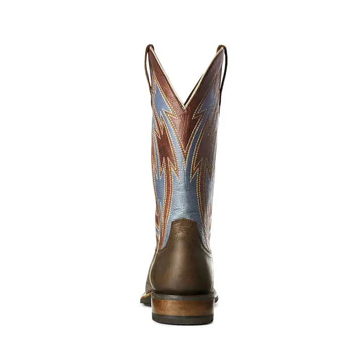 Ariat Men's Crossdraw Boots - Ox Blood and Blue Fireball