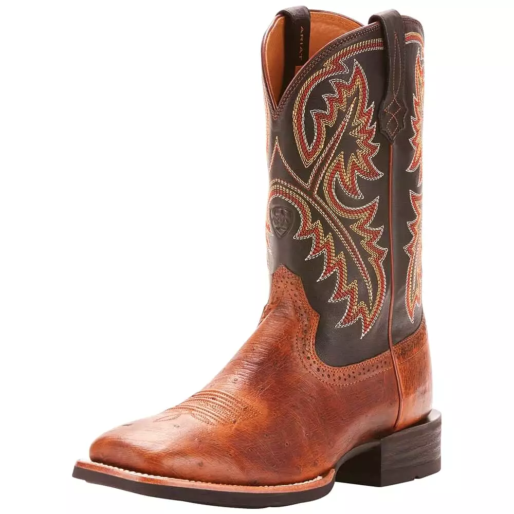 Ariat Quickdraw Horseman Boots - Ostrich Leather.