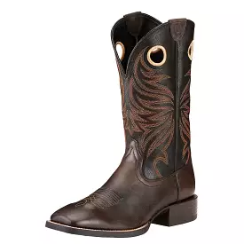 Ariat Sports Rider Wide Square Toe Chocolate Boots for Men