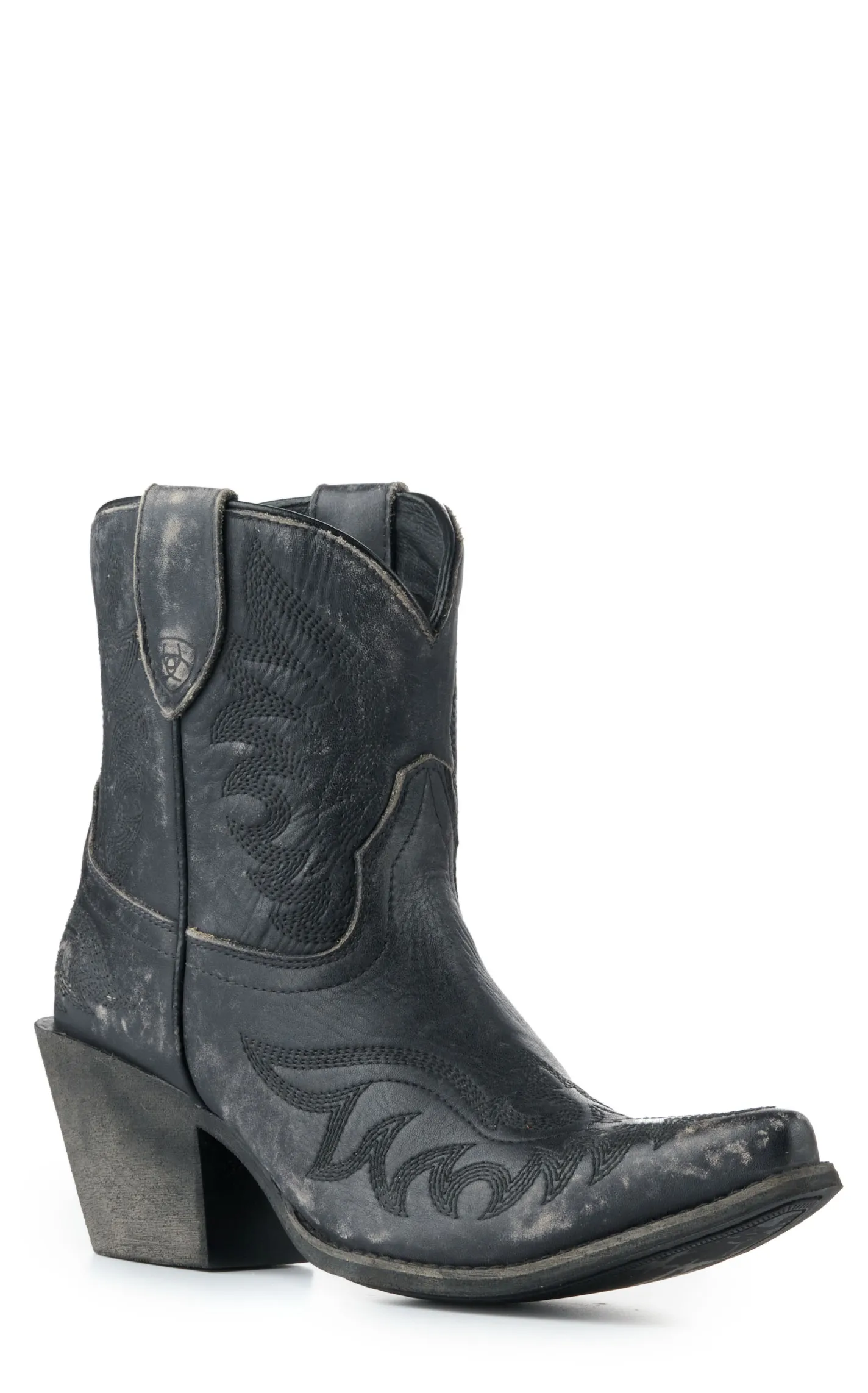 Ariat Women's Chandler Distressed Black Snip Toe Booties