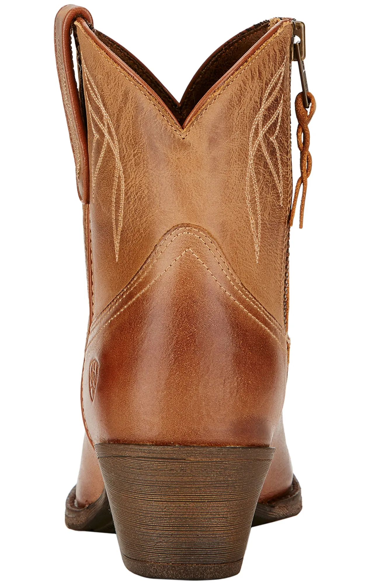 Ariat Women's Darlin Burnt Sugar Leather Western Booties, Round Toe