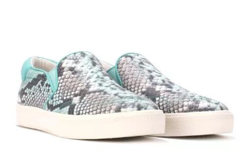 Ash Women's Trainers, Lagoon Blue Cobra Print Leather - Limited Availability