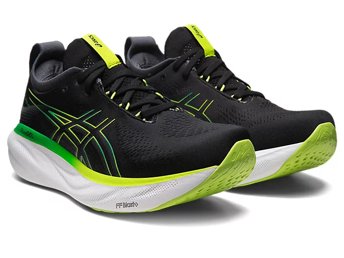 ASICS Gel Nimbus 25 Men's Running Shoes - Black Lime Zest