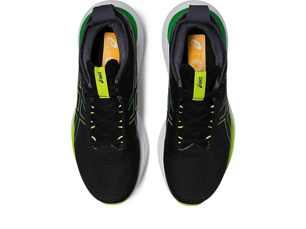 ASICS Gel Nimbus 25 Men's Running Shoes - Black Lime Zest