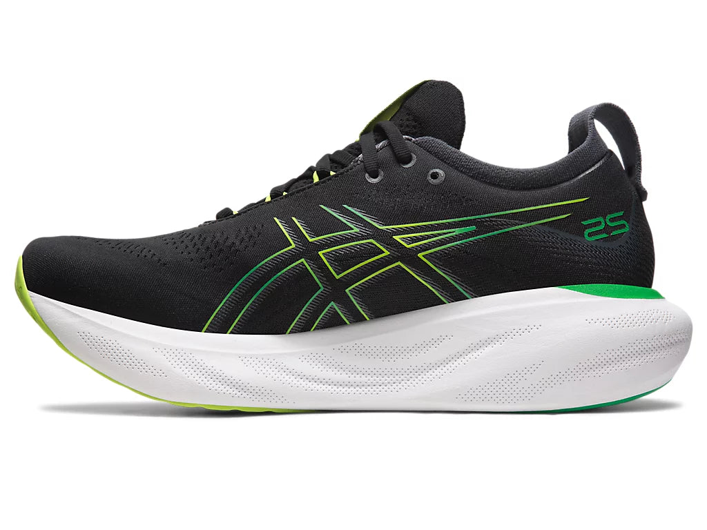 ASICS Gel Nimbus 25 Men's Running Shoes - Black Lime Zest