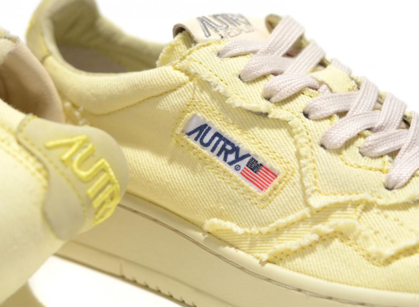 Autry Action Shoes Denim - Yellow Iris