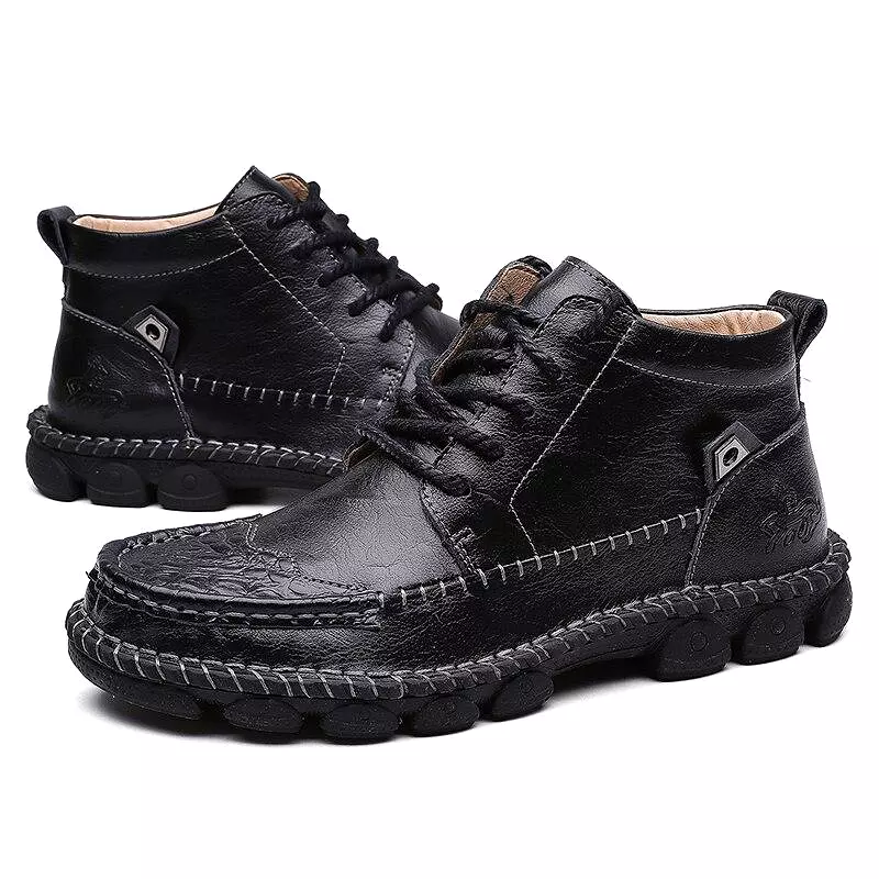 Autumn Winter Cow Leather Men's Boots