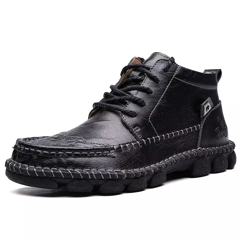 Autumn Winter Cow Leather Men's Boots