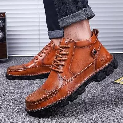 Autumn Winter Cow Leather Men's Boots