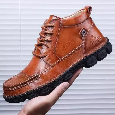 Autumn Winter Cow Leather Men's Boots