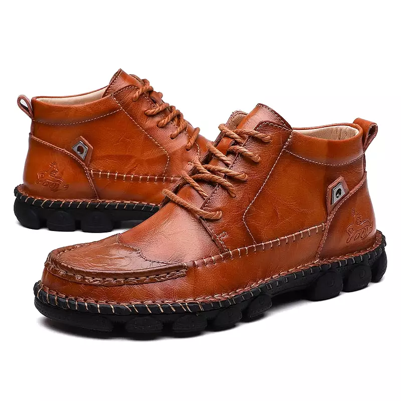 Autumn Winter Cow Leather Men's Boots