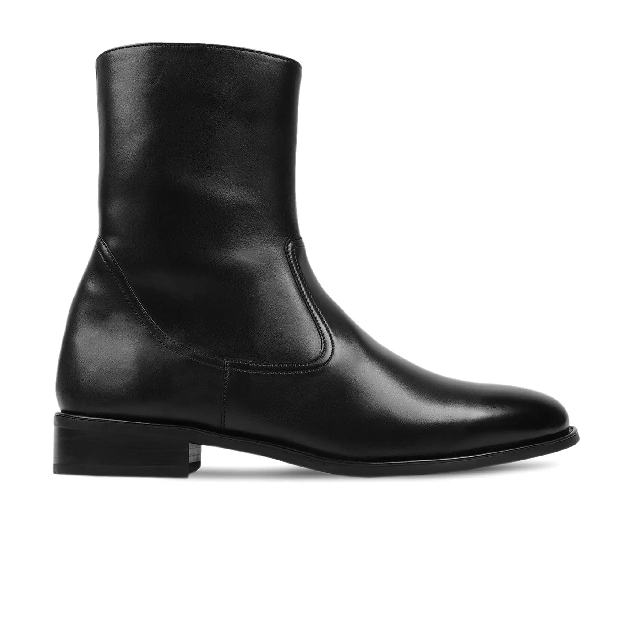 Black Calf Leather Chelsea Boot for Men - Raden