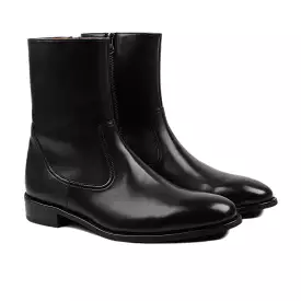 Black Calf Leather Chelsea Boot for Men - Raden