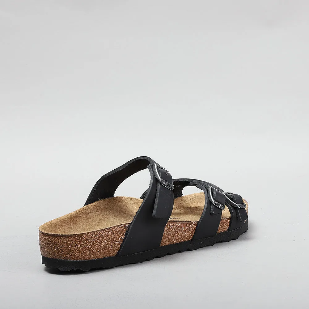 Black Oiled Leather BIRKENSTOCK FRANCA Sandals 1021112