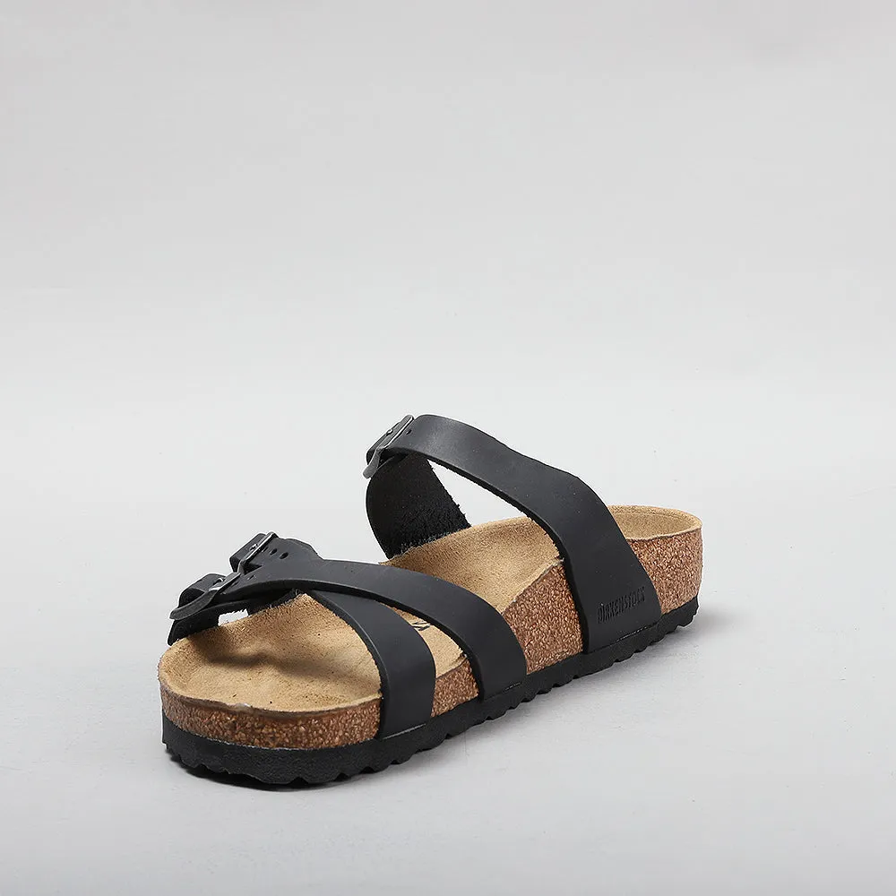 Black Oiled Leather BIRKENSTOCK FRANCA Sandals 1021112