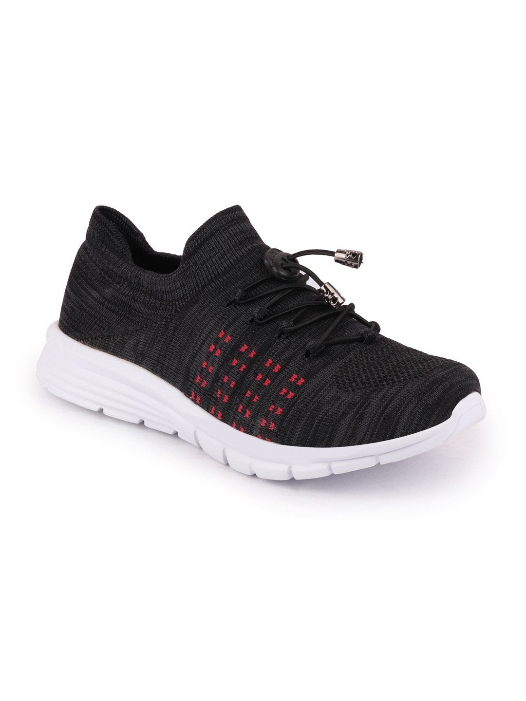 Black Sports Lace-Up Outdoor Running Shoes for Men