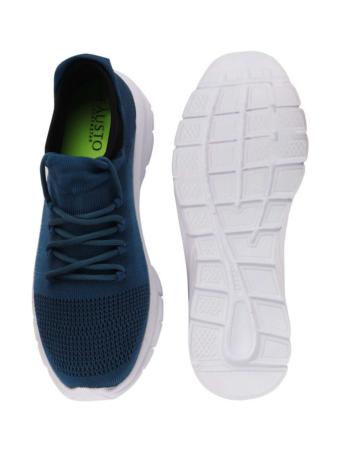 Blue Running Shoes - Men's Lace Up Sports & Outdoors Footwear