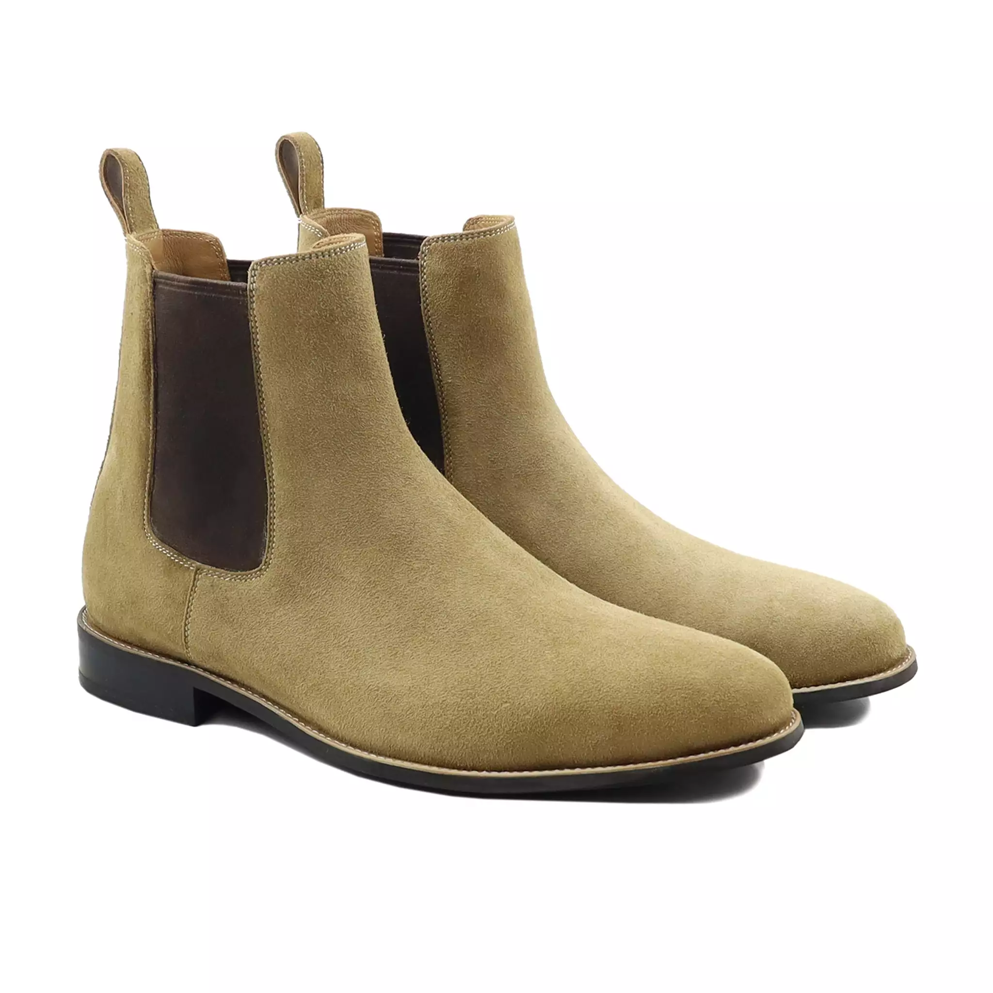 Bochum Tan Suede Chelsea Boots