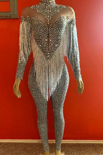 Body Party Diamante Bodysuit(Ready To Ship)